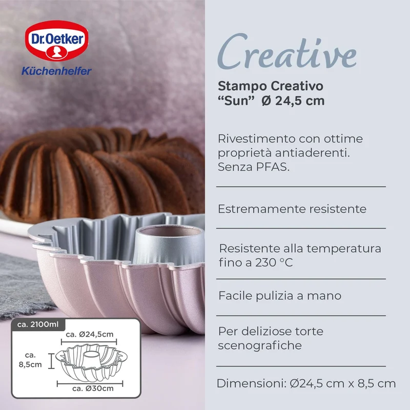 Stampo per torte "Sun" in alluminio pressofuso