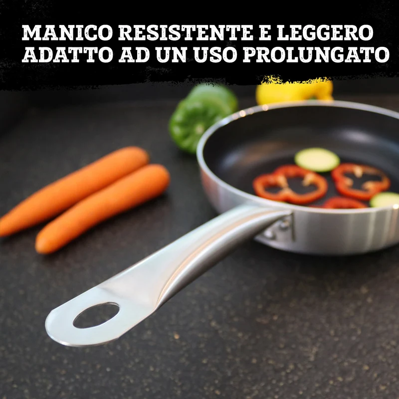 Padella alta da 24 cm, fondo a nido d'ape antiaderente