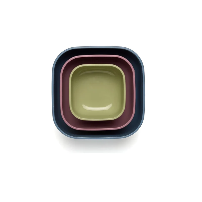 SET 3 CONTENITORI BASSI 'STORE&MORE BIO' "FOOD STORAGE" - QUADRATO