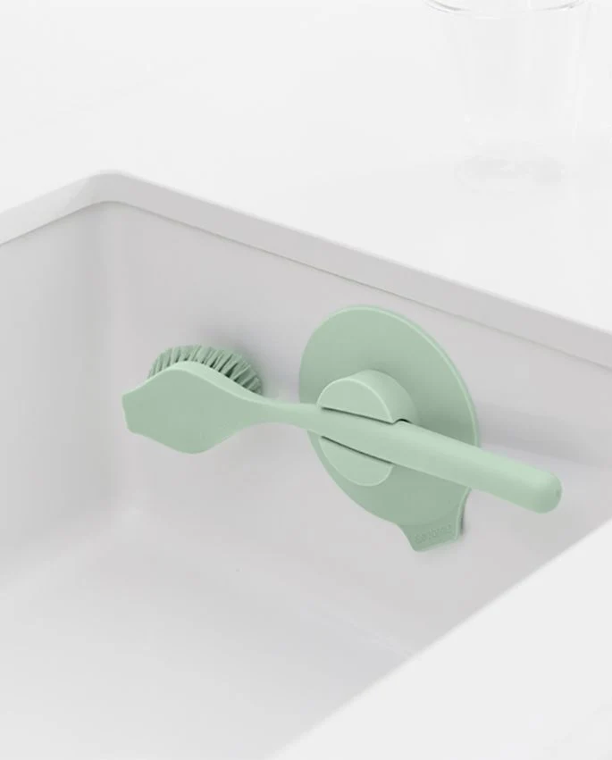 Brabantia Food Spazzola Lavapiatti Con Supporto A Vento - Jade/green