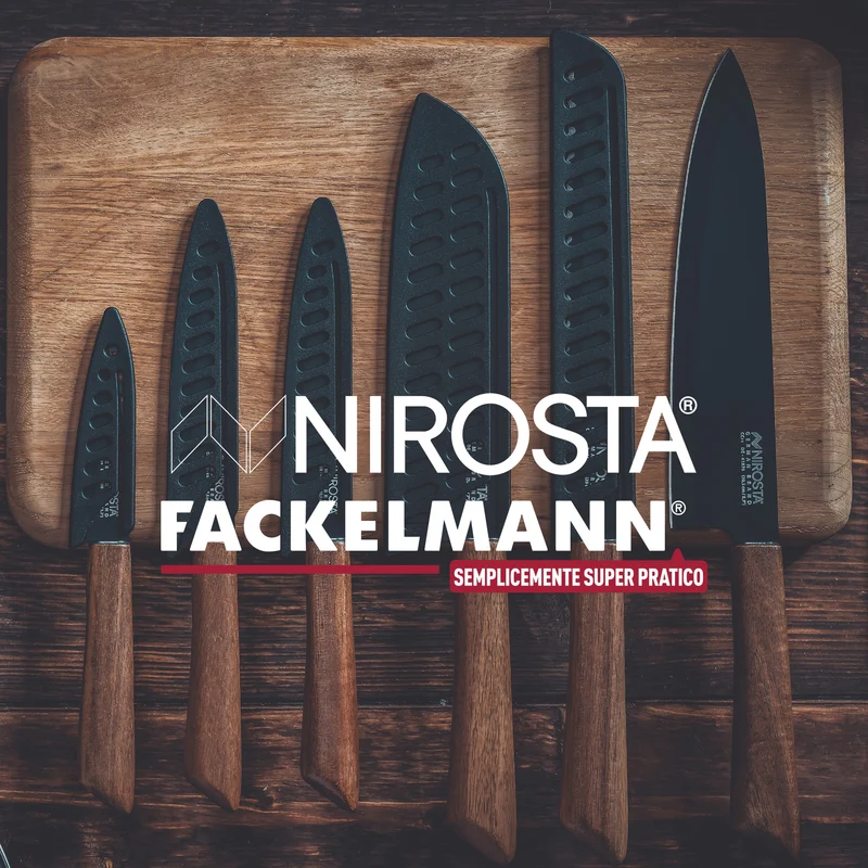 Set Coltello Pane e Coltello Chef Multiuso, Linea Flow