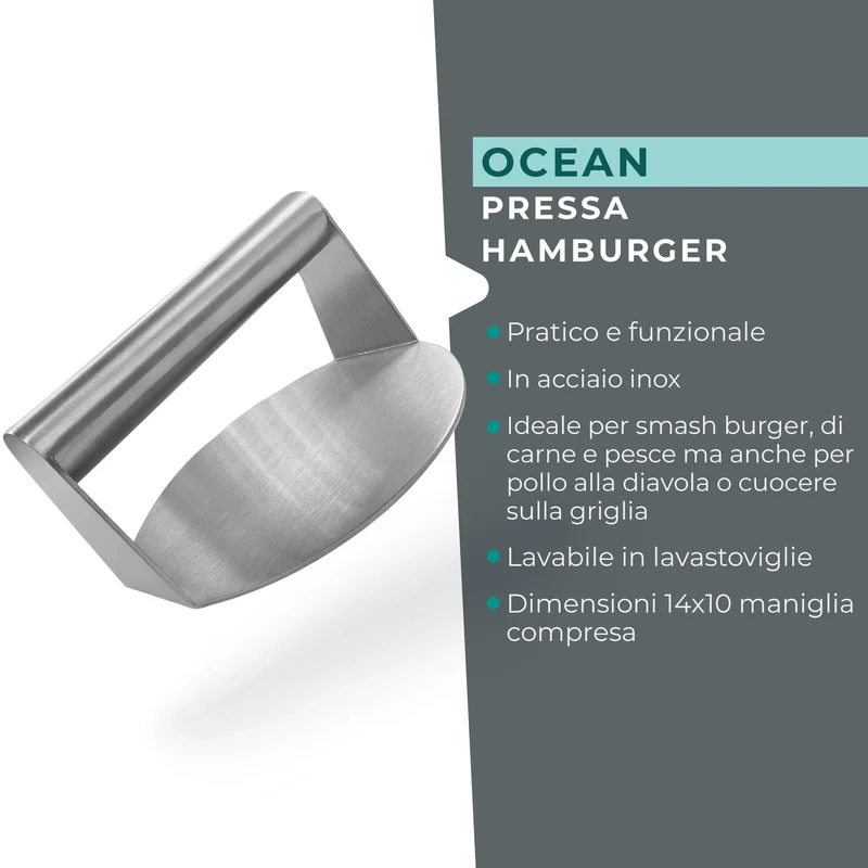 Pressa per hamburger, Ø14x10 cm