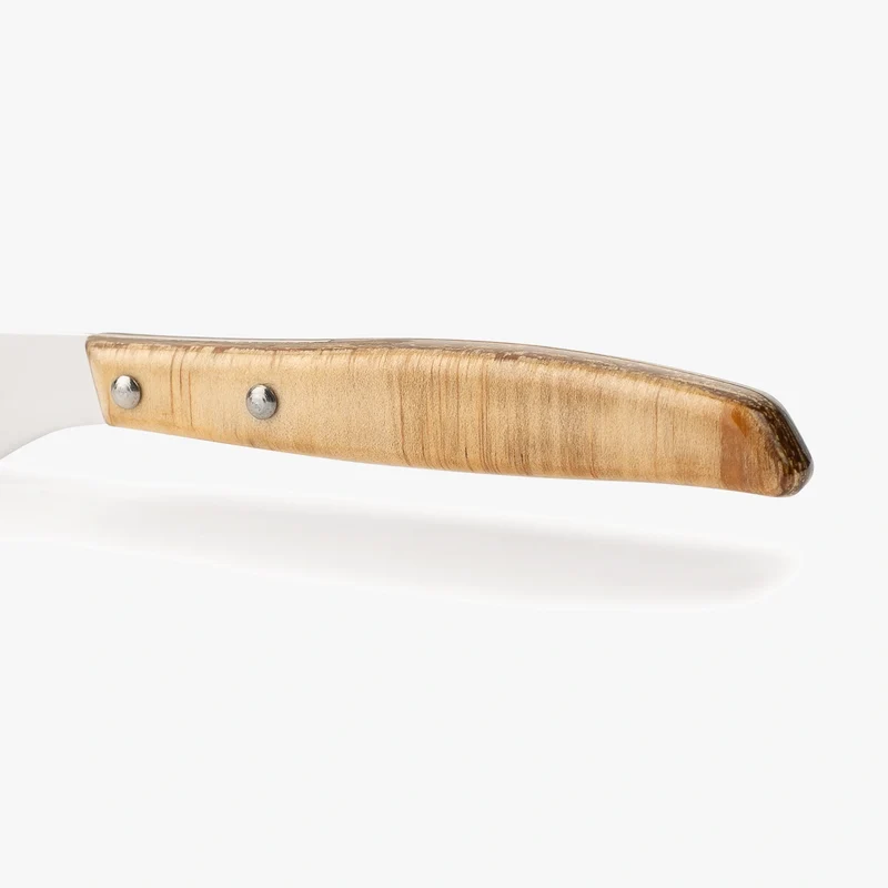 Juego de 6 pzas. Cuchillo Chuletero y 6 pzas Tenedor Madera de Chopo Comprimida
