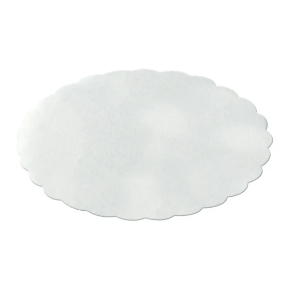 Sottofritti ovali carta bianca cm.26x38 pz.500 ***
