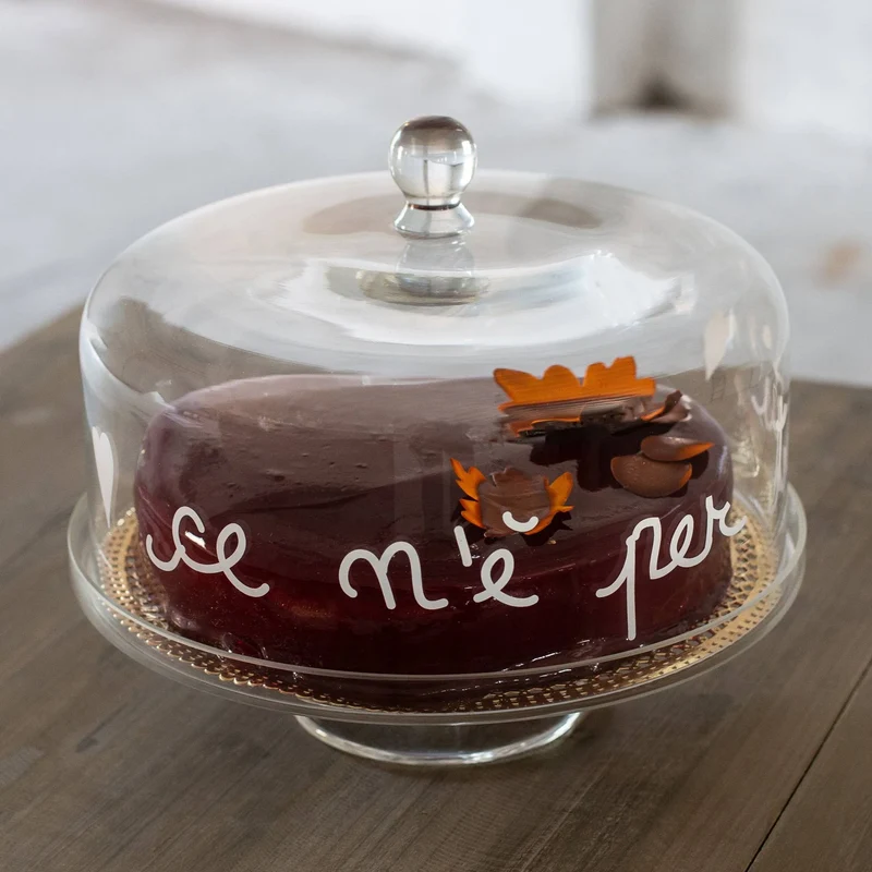Campana in vetro per dolci "Ce n'è Per Tutti" - 28,5 cm