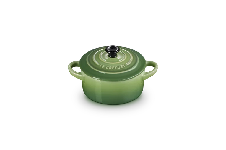 Mini cocotte rotonda in gres vetrificato - Verde Bamboo 10 CM / 0.25 L