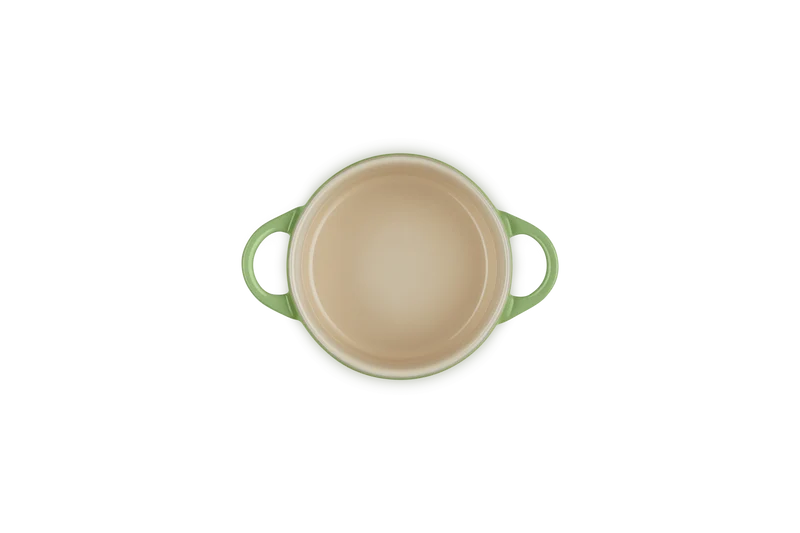 Mini cocotte rotonda in gres vetrificato - Verde Bamboo 10 CM / 0.25 L