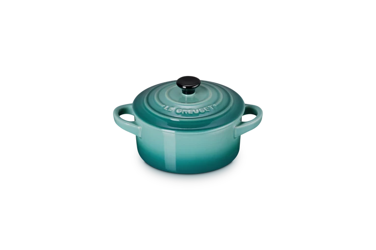 Mini cocotte rotonda in gres vetrificato - Bleu Riviera 10 CM / 0.25 L