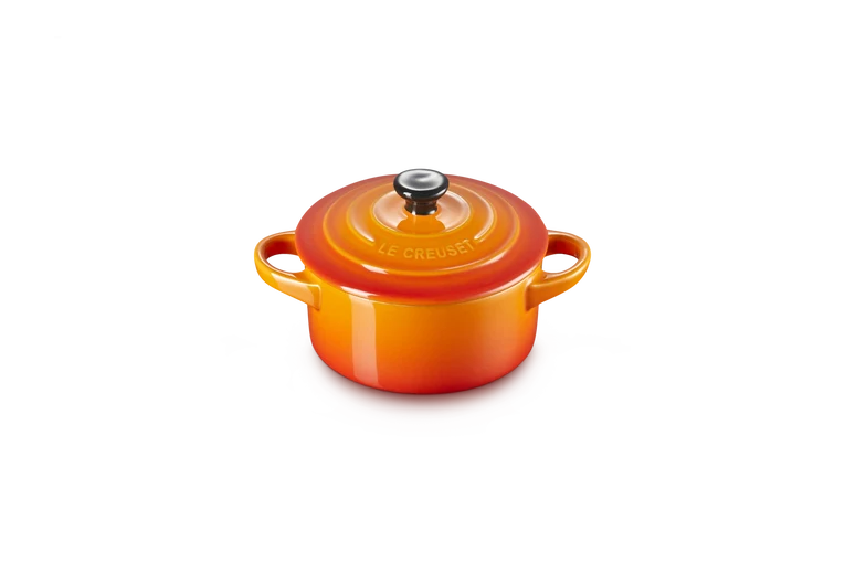 Mini cocotte rotonda in gres vetrificato - Arancio 10 CM / 0.25 L
