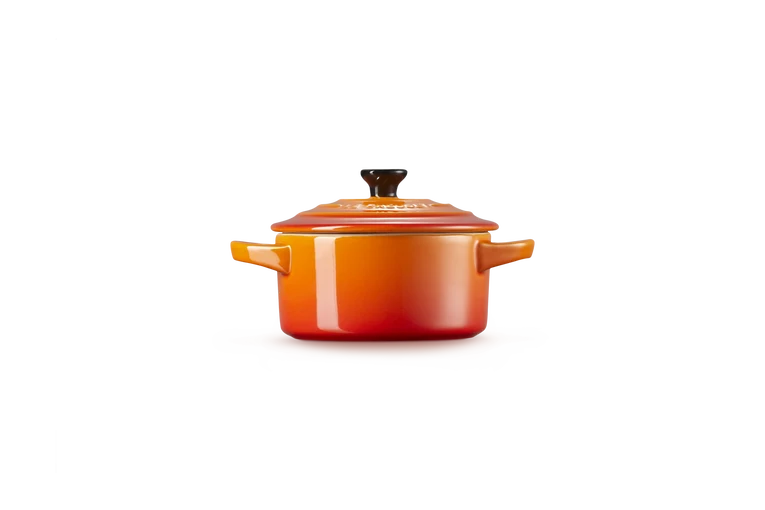 Mini cocotte rotonda in gres vetrificato - Arancio 10 CM / 0.25 L