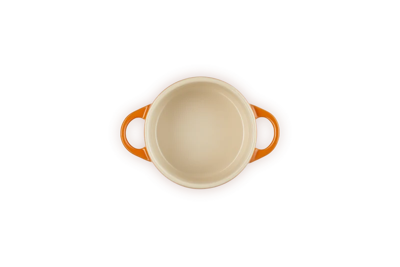 Mini cocotte rotonda in gres vetrificato - Arancio 10 CM / 0.25 L