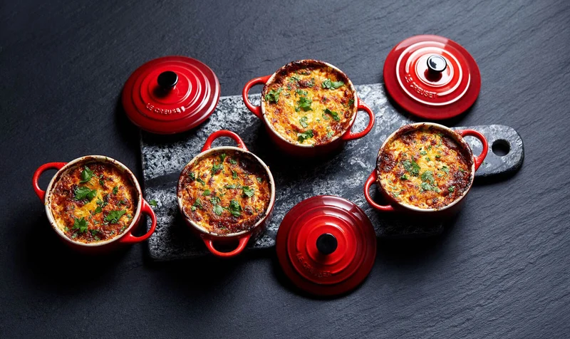 Le creuset - Mini cocotte rotonda in gres vetrificato - Ciliegia 10 CM / 0.25 L