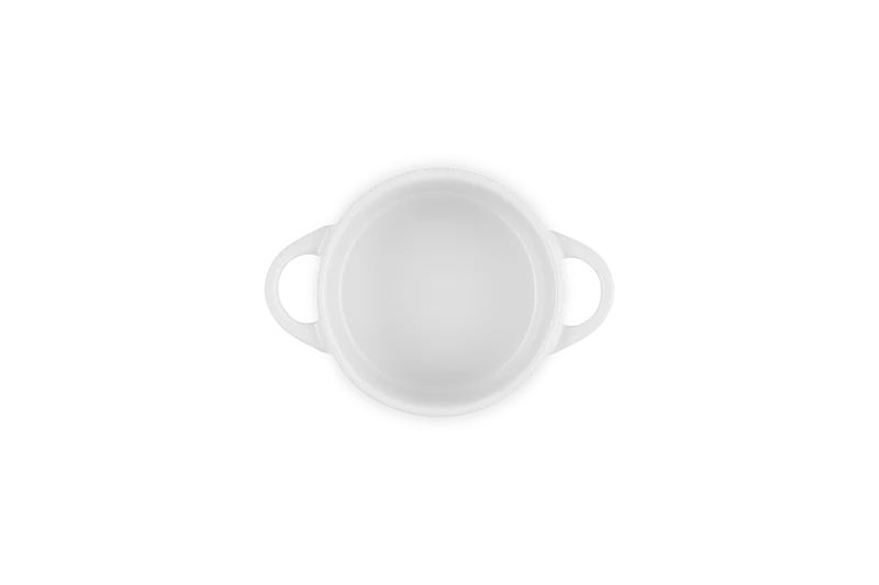 Mini cocotte rotonda in gres vetrificato - Bianco 10 CM / 0.25 L