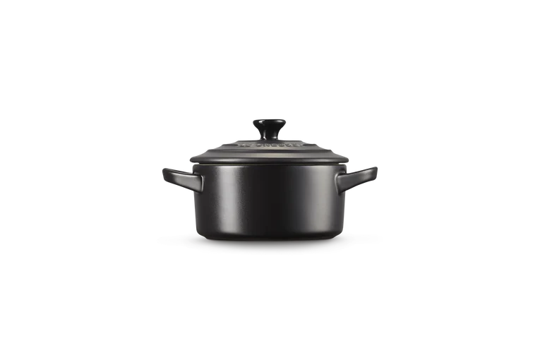 Mini cocotte rotonda in gres vetrificato - Nero Matt 10 CM / 0.25 L