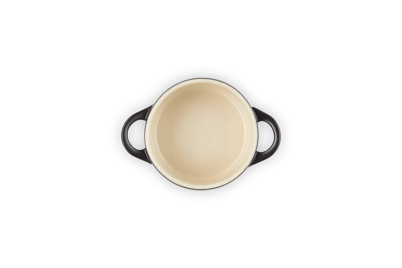 Mini cocotte rotonda in gres vetrificato - Nero Matt 10 CM / 0.25 L