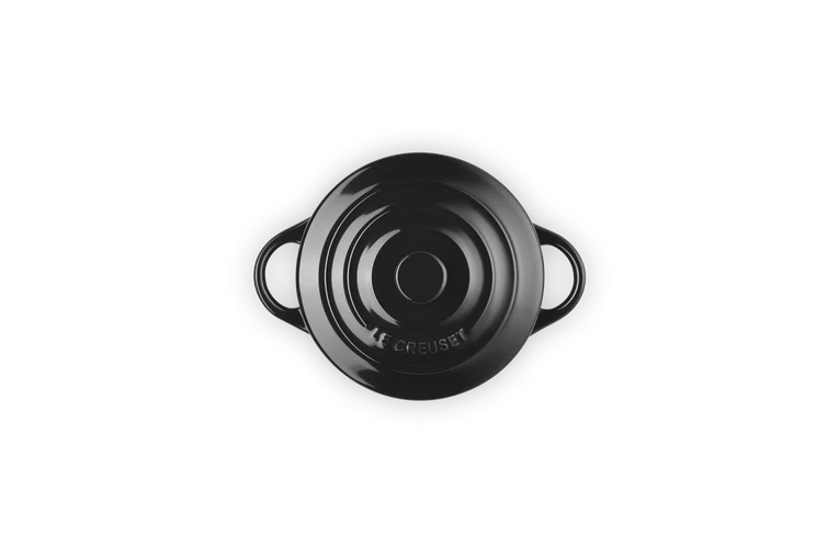Mini cocotte rotonda in gres vetrificato - Nero Lucido 10 CM / 0.25 L
