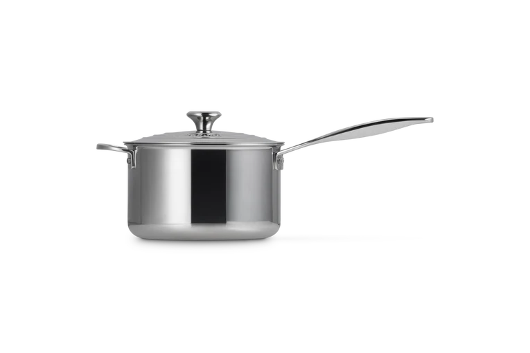 Casseruola con coperchio e maniglia in acciaio inox - 20 CM / 3.8 L
