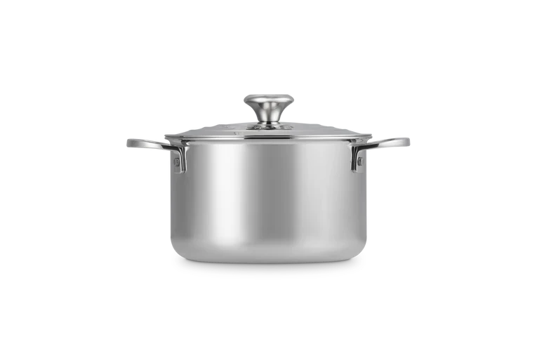 Casseruola bordi alti con coperchio in acciaio inox - 18 CM / 2.8 L