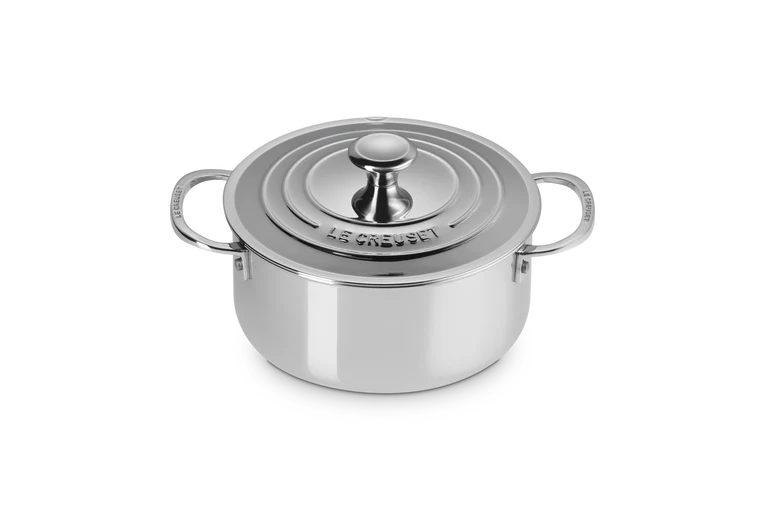 Pentola alta con coperchio in acciaio inox - 20 CM / 3 L