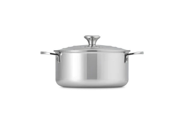 Pentola alta con coperchio in acciaio inox - 20 CM / 3 L