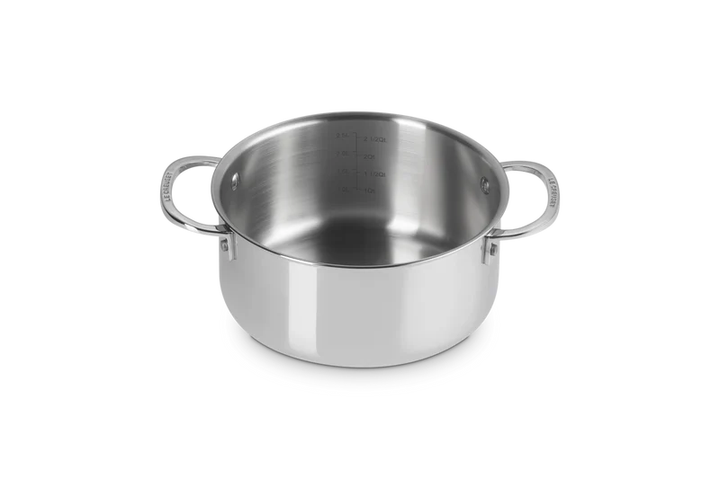 Pentola alta con coperchio in acciaio inox - 20 CM / 3 L