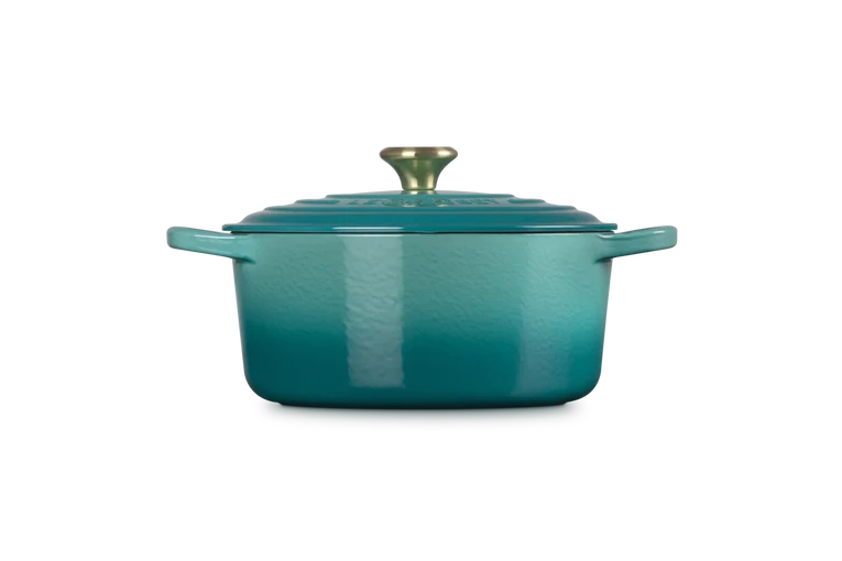 Cocotte rotonda Evolution in ghisa vetrificata - Bleu Riviera 28 CM / 6.7 L