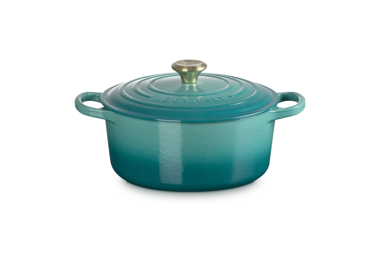 Cocotte rotonda Evolution in ghisa vetrificata - Bleu Riviera 24 CM / 4.2 L