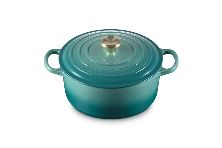 Cocotte rotonda Evolution in ghisa vetrificata - Bleu Riviera 22 CM / 3.3 L