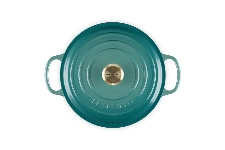Cocotte rotonda Evolution in ghisa vetrificata - Bleu Riviera 22 CM / 3.3 L
