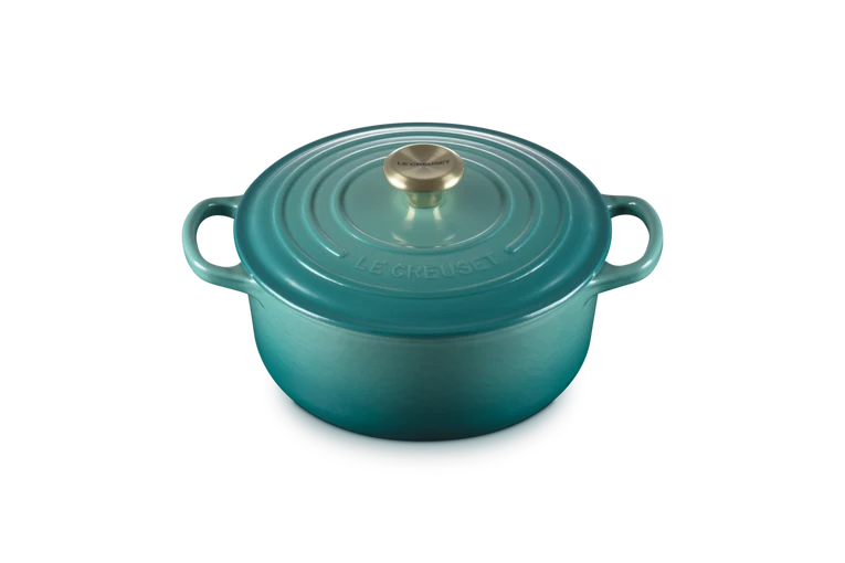 Cocotte rotonda Evolution in ghisa vetrificata - Bleu Riviera 20 CM / 2.4 L