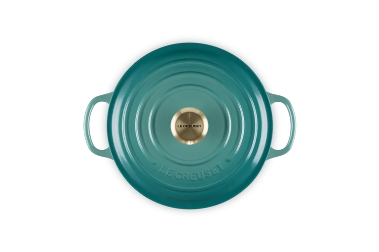 Cocotte rotonda Evolution in ghisa vetrificata - Bleu Riviera 20 CM / 2.4 L