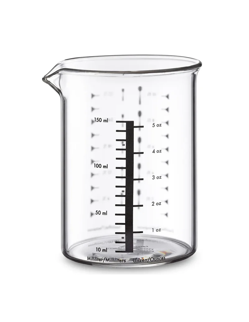 Bicchiere dosatore da 150 ml, in vetro