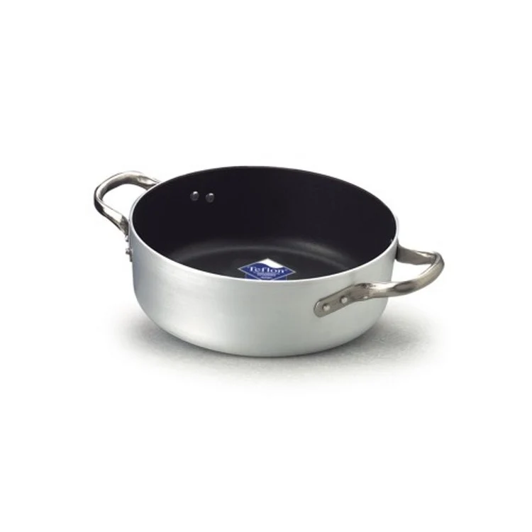 Casseruola alluminio antiaderente bassa 2 manico ø cm.28 h.9 lt.5.6