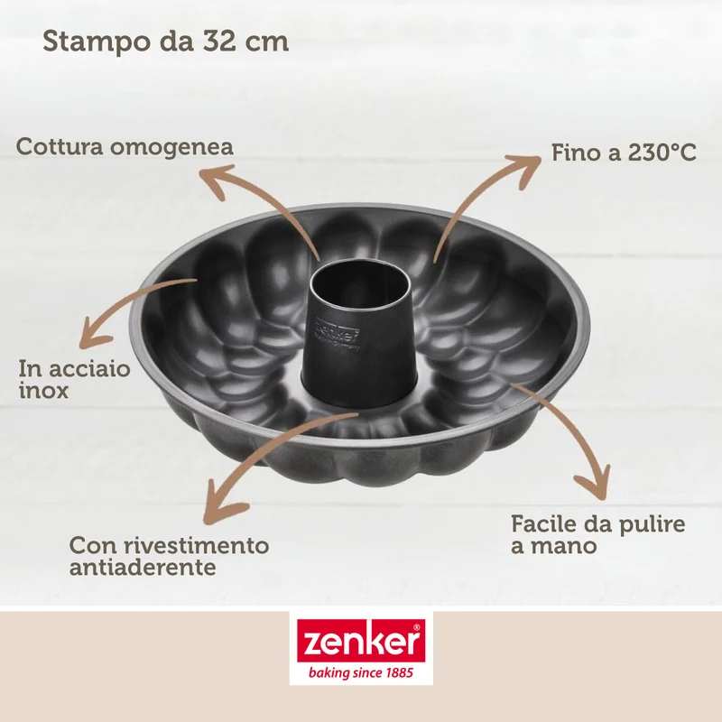 Stampo per ciambelloni e pane, 32 cm