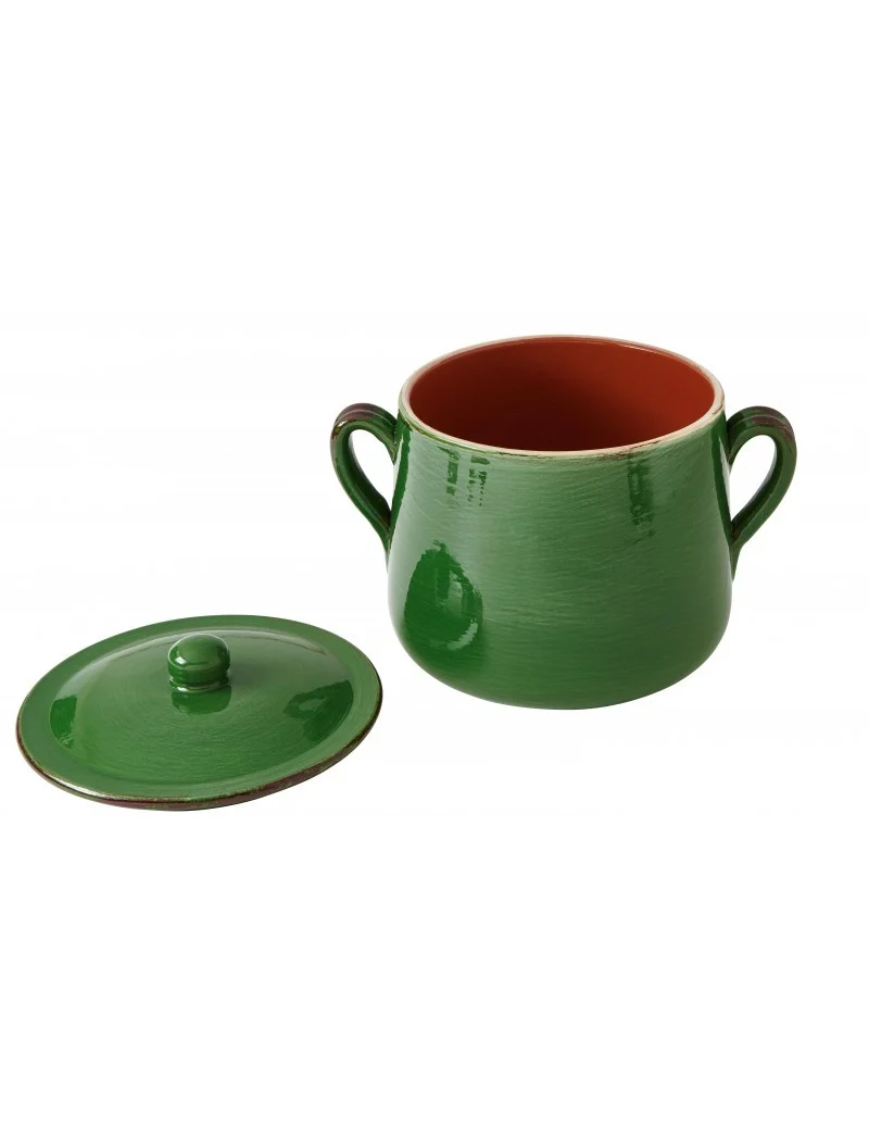 Brandani Terracotta Marmitta Verde da Fuoco con Coperchio