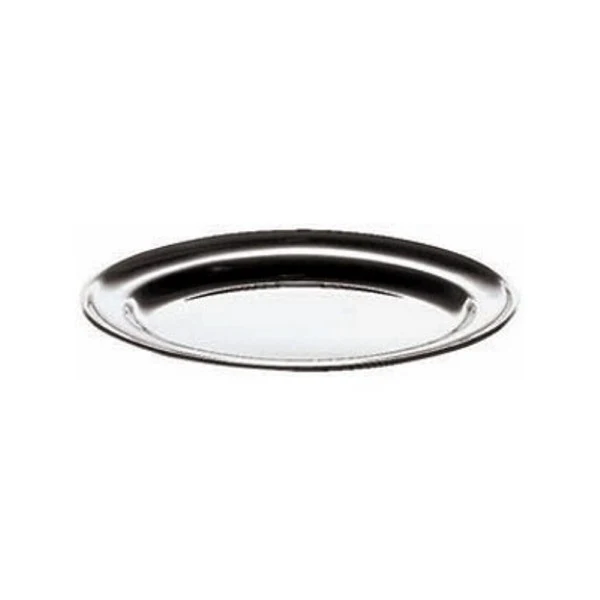 Vassoio inox ovale con bordo cm.65x45