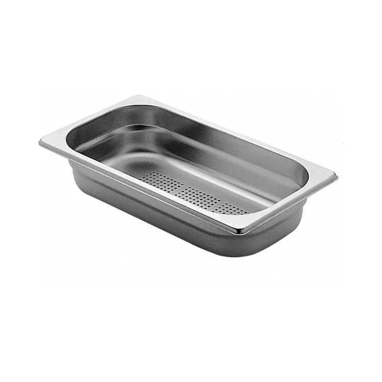 Teglia forata fondo cm.17.5x32.5 h.4 gn 1/3