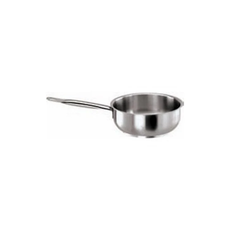 Casseruola inox bombata bassa 1 manico ø cm.20 h.7.5 lt.2.2 s1000