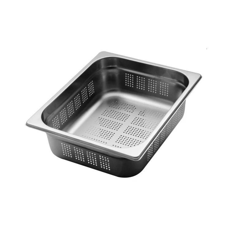 Teglia forata tutta cm.26.5x32.5 h.15 gn 1/2
