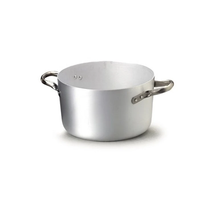 Casseruola alluminio alta 2 manici ø 28 h.16 lt.9