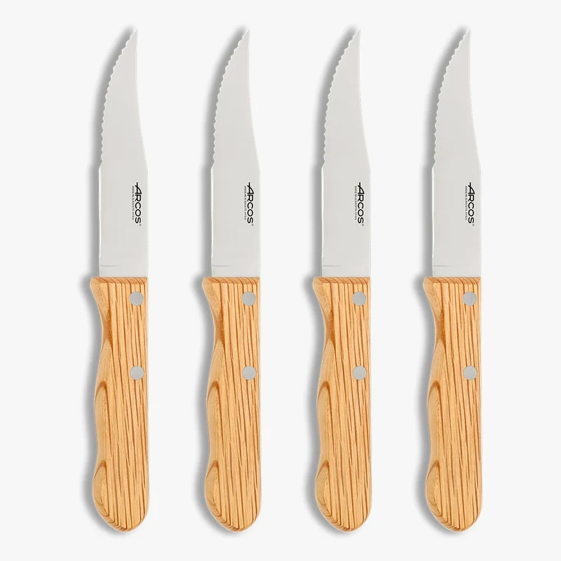 Set de 4 piezas de cuchillos para churrasco