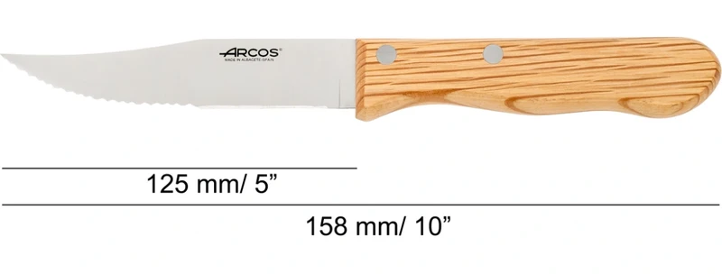 Set de 4 piezas de cuchillos para churrasco
