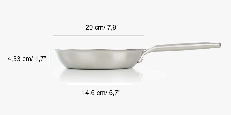 Set Sartenes Samoa Inox (20 y 24 cm) y espátula