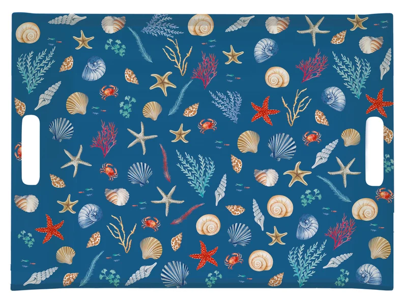 Vassoio in melamina con manici 38x27 cm SEA BREEZE