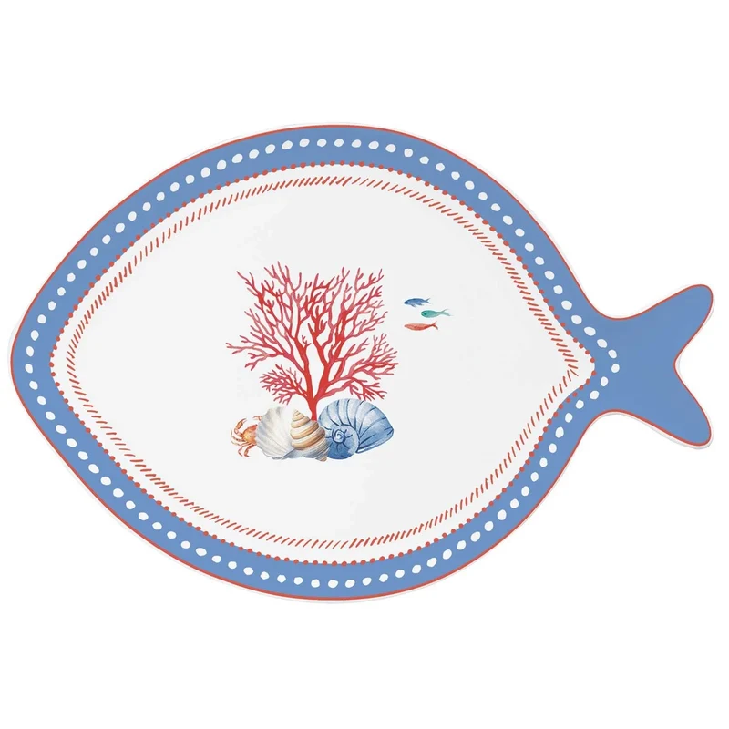 Piatto in porcellana 27x19 cm SEA BREEZE