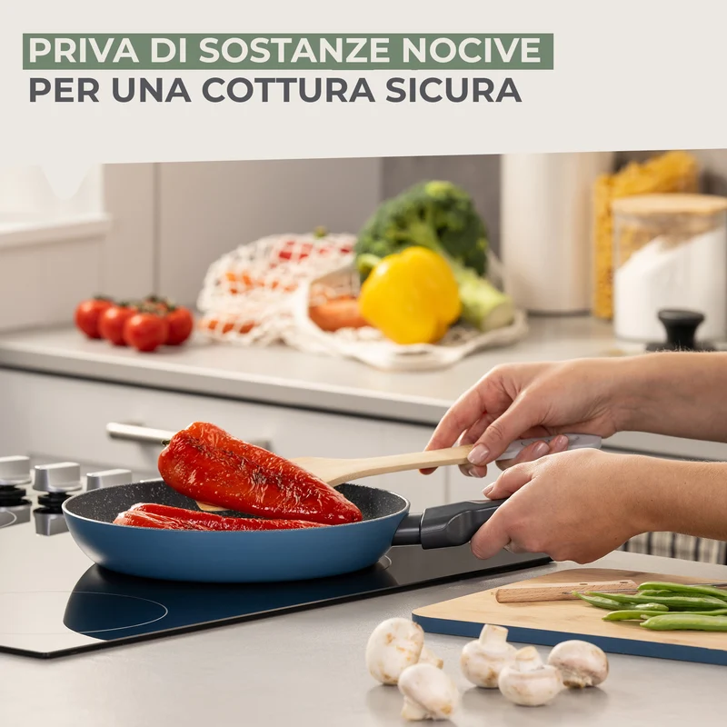 Padella Balance Ø 24 cm - Alluminio riciclato, rivestimento antiaderente in ceramica, senza PFAS - Adatta all'induzione