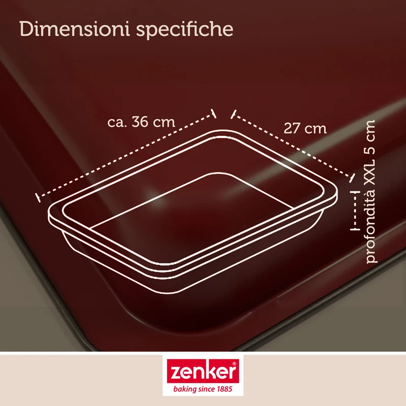 Lasagnera, Linea Merry Christmas, dimensioni 36,5 x 27 x 5 cm
