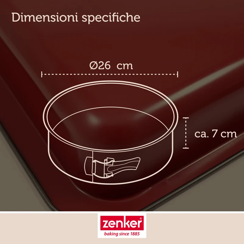 Zenker Tortiera natalizia apribile, Linea Merry Christmas, dimensione Ø26x7cm