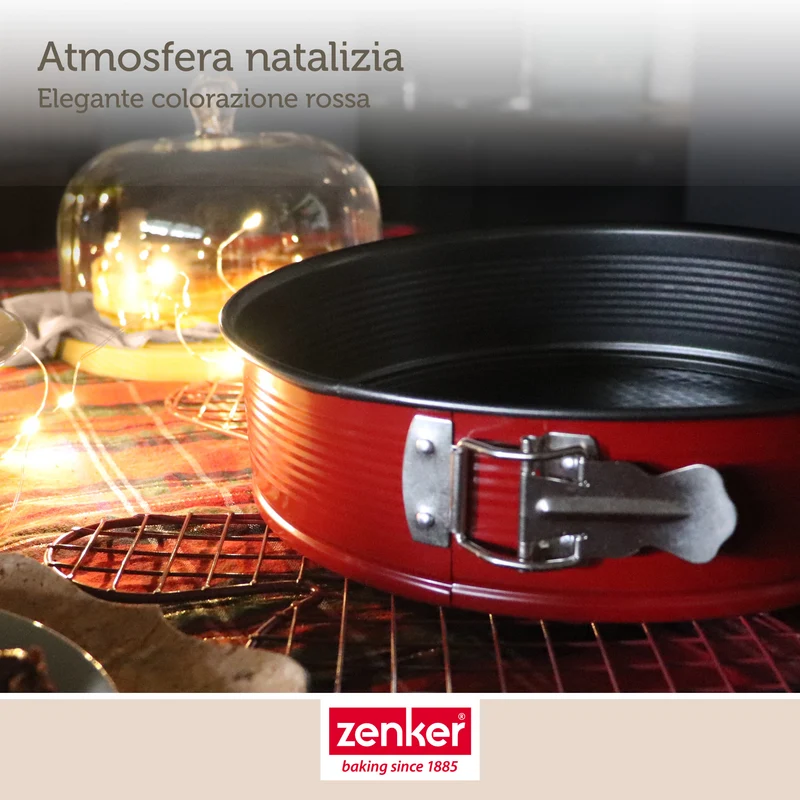 Zenker Tortiera natalizia apribile, Linea Merry Christmas, dimensione Ø26x7cm