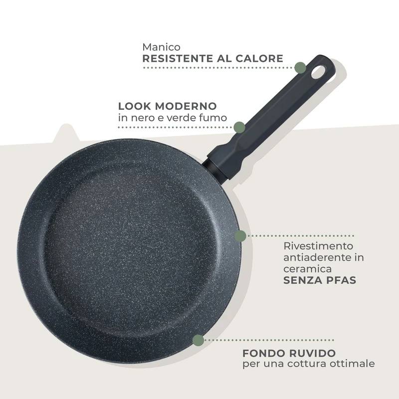 Padella Balance Ø 28 cm - Alluminio riciclato, rivestimento antiaderente in ceramica, senza PFAS - Adatta all'induzione
